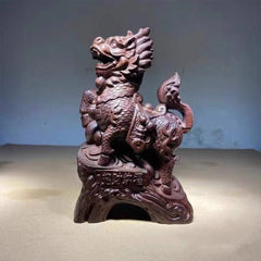 Agarwood "Kylin" Auspicious Beast Sculpture