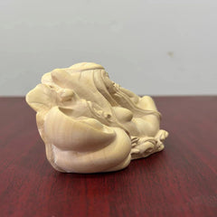 Boxwood "Lotus Maiden" Sculpture