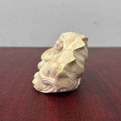 Boxwood "Lotus Maiden" Sculpture