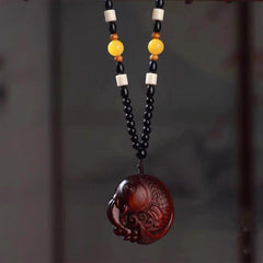 Ebony "Dancing Koi" Sculpture