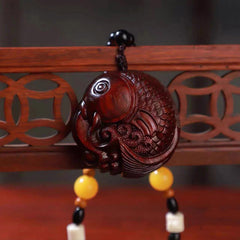 Ebony "Dancing Koi" Sculpture