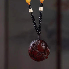 Ebony "Dancing Koi" Sculpture