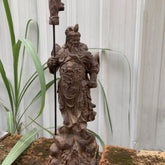 Agarwood "Standing Blade" Guan Yu Sculpture
