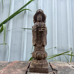 Agarwood "Wish-Fulfilling" Guanyin Sculpture