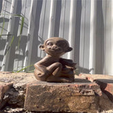 Agarwood "Golden Monkey Offering Peach" Sculpture