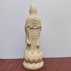 Boxwood Guanyin Sculpture