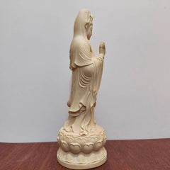 Boxwood Guanyin Sculpture