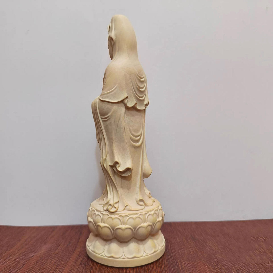 Boxwood Guanyin Sculpture