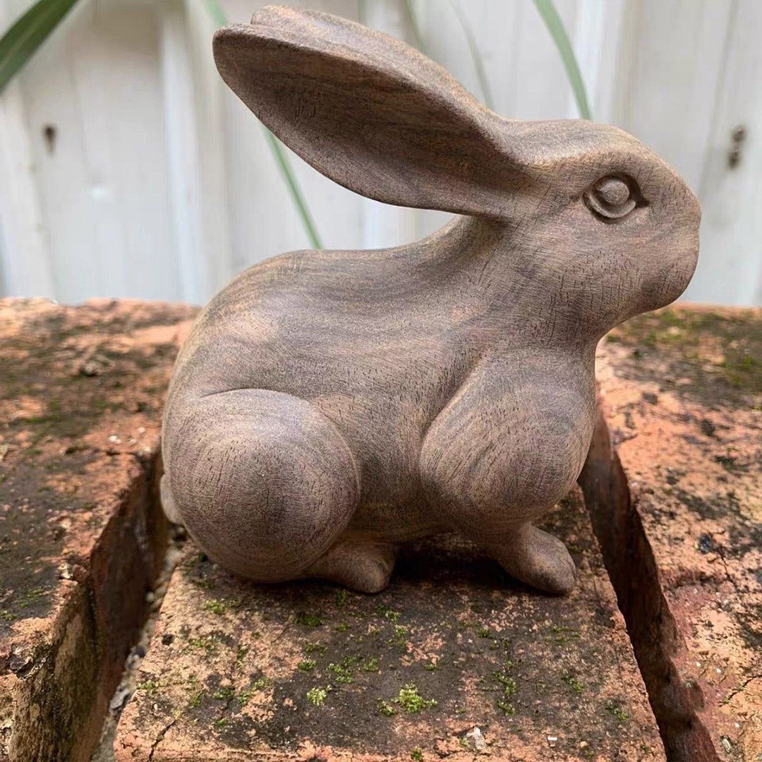 Agarwood Rabbit Sculpture