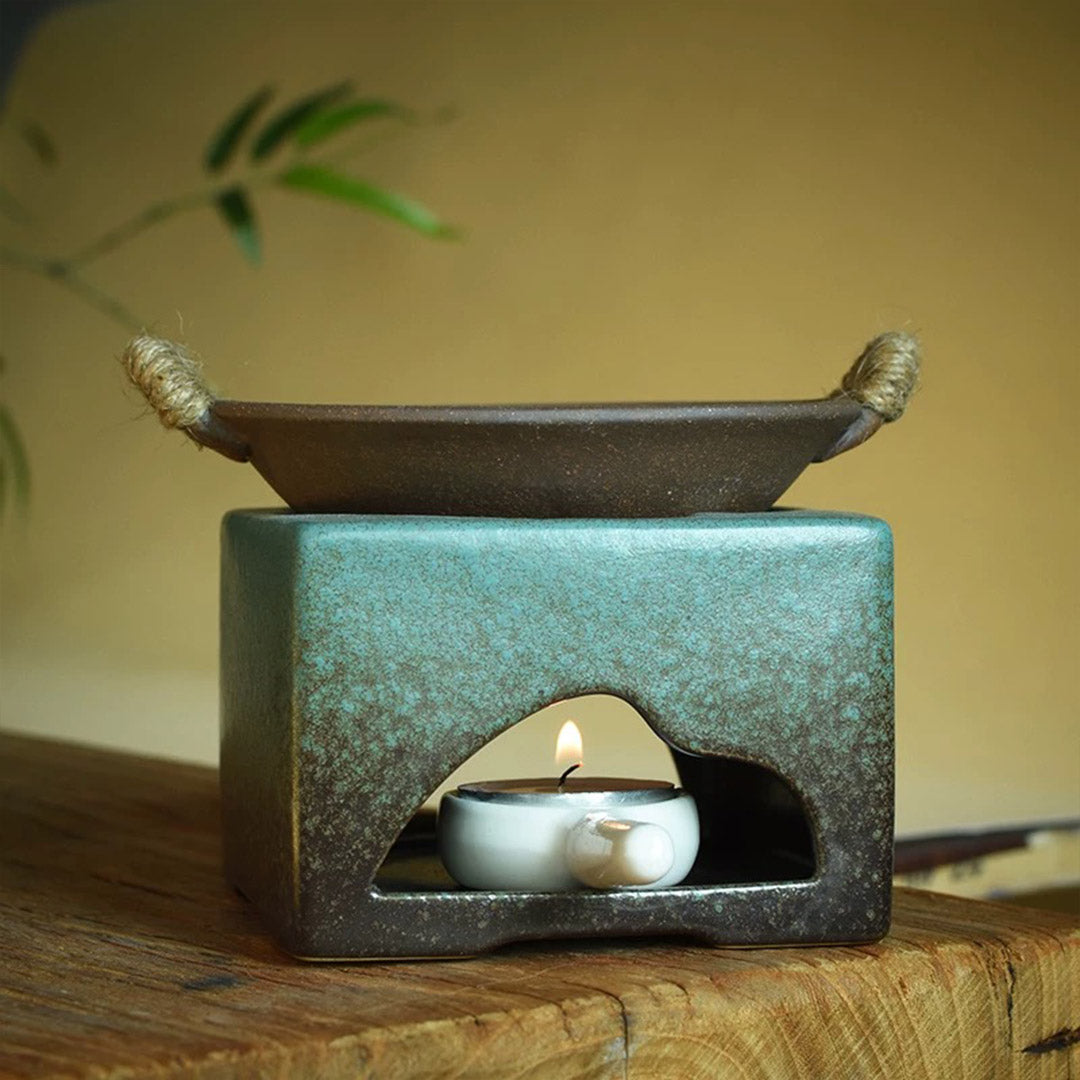 Japanese Ceramic Candle Incense Burner