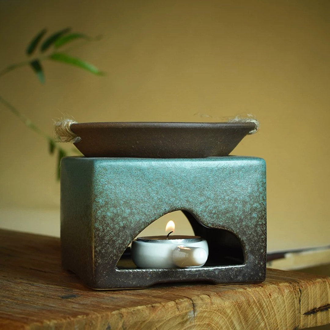 Japanese Ceramic Candle Incense Burner