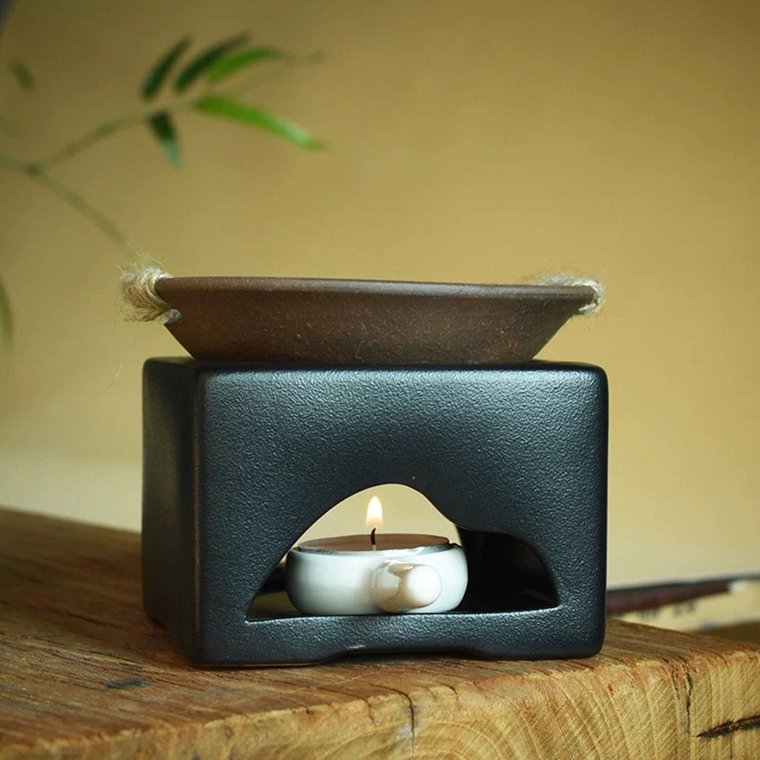 Japanese Ceramic Candle Incense Burner