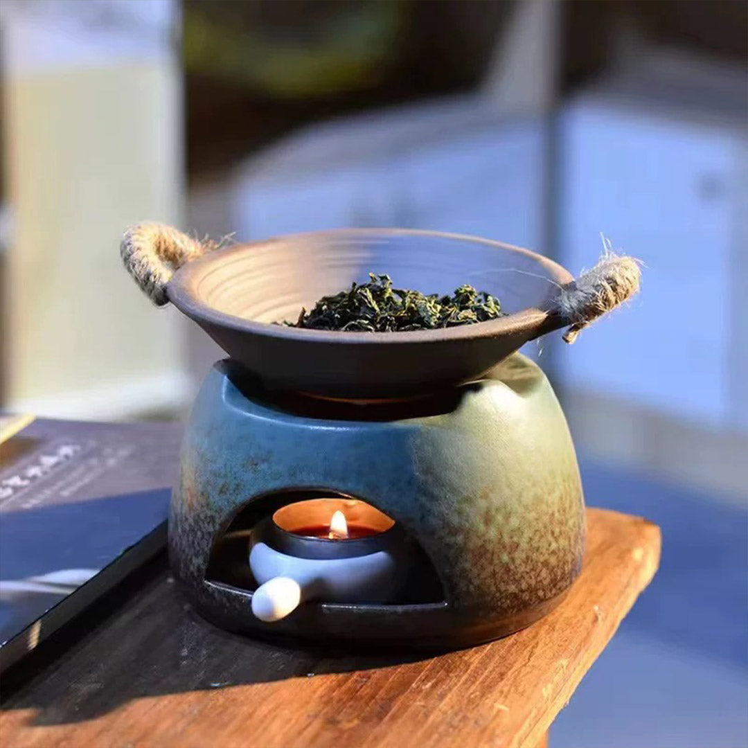Japanese Ceramic Candle Incense Burner