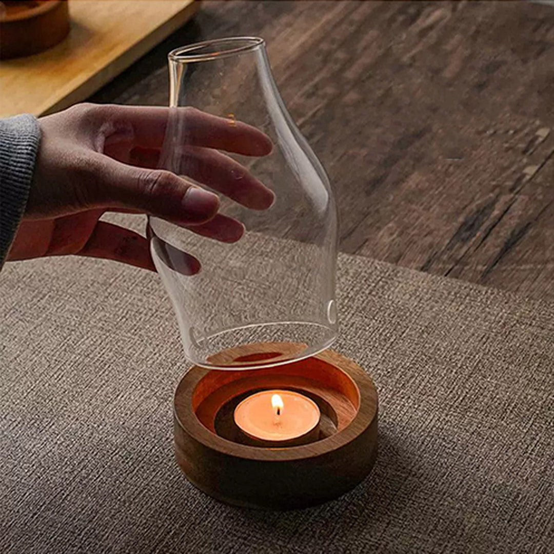 Chinese-Style Agarwood Candle Lamp