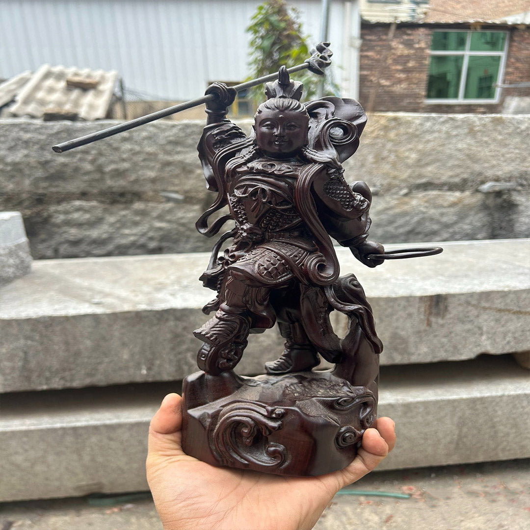 Ebony Wind-fire wheels Deity Statue Ornament