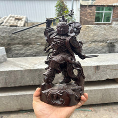 Ebony Wind-fire wheels Deity Statue Ornament