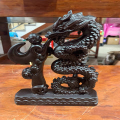 Ebony Fortune Dragon Sculpture