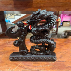 Ebony Fortune Dragon Sculpture