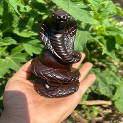 Ebony "Fortune Serpent" Sculpture