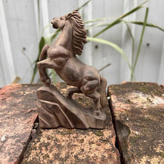 Agarwood "Horse of Success" Sculpture