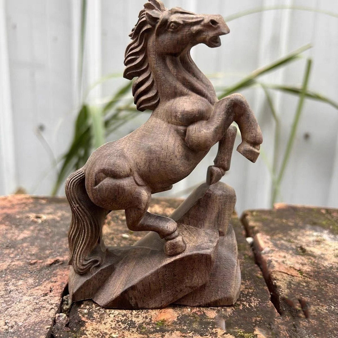 Agarwood "Horse of Success" Sculpture
