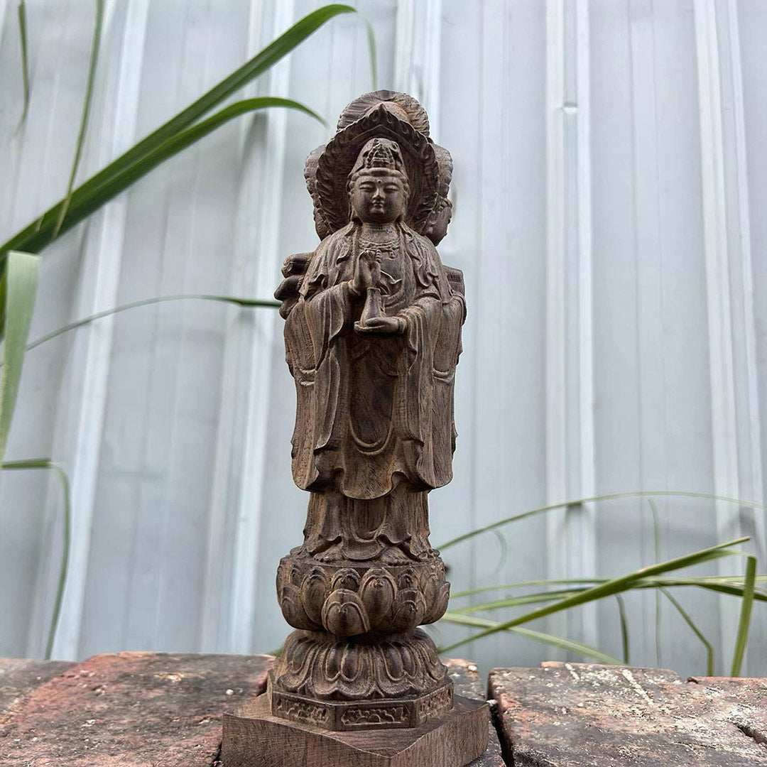 Agarwood "Wish-Fulfilling" Guanyin Sculpture