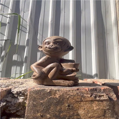 Agarwood "Golden Monkey Offering Peach" Sculpture
